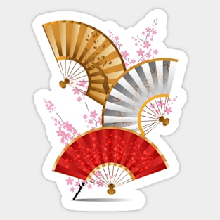 Three fans Sticker